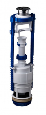 Клапан сливной кнопочный 2-х уровневый, металлизированная кнопка