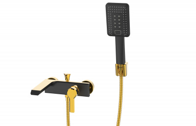 Смеситель для ванны I-TECH, CAPELLA 20, однорычажный, черный/золото