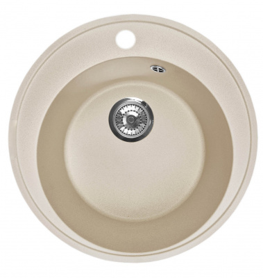 Мойка I-TECH круглая Ø500х190 кварц, песчаный берег