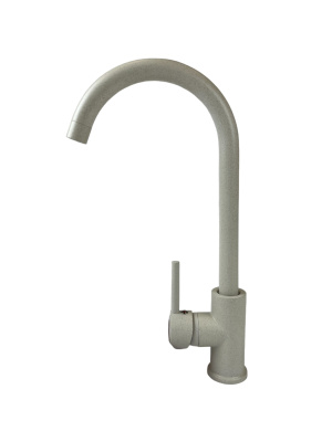 Cмеситель для кухни I-TECH, ALTAIR 51, однорычажный, белый камень, гайка