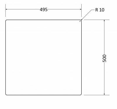 Мойка I-TECH квадратная 510х515х190 кварц, песчаный берег