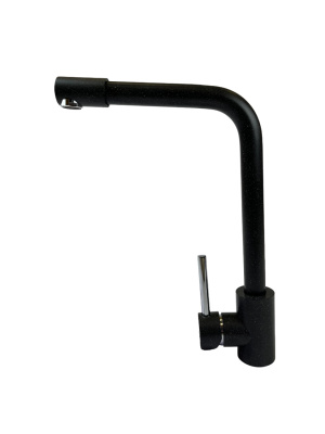 Смеситель для кухни I-TECH, ELECTRA 40, однорычажный, черный опал, гайка