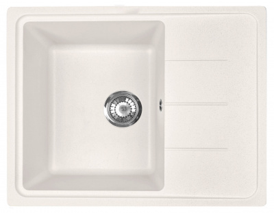 Мойка I-TECH прямоугольная с сушилкой 615x500x200 кварц, белый камень