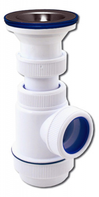 Сифон "МИНИ Элит" с нерж чашкой Ø70 мм (1 1/2"-Ø40)