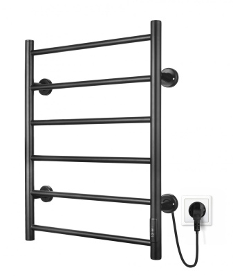 Полотенцесушитель электрический I-TECH, JAZZ, 80 Вт, 53х68, черный матовый, таймер, прав., П6