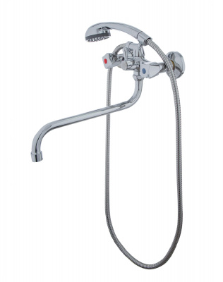 Смеситель для ванны ЭКОНОМ 208, двухвентильный, излив 30 см