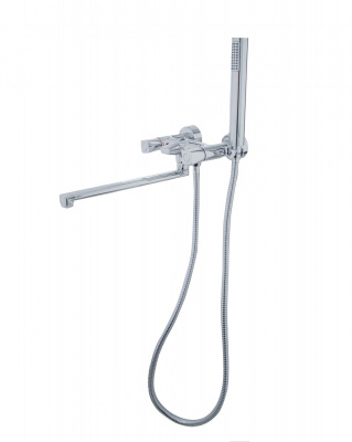 Смеситель для ванны VELA 22 двухвентильный , 30см с шаровым переключателем