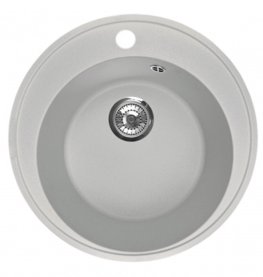Мойка I-TECH круглая Ø500х190 кварц, серый жемчуг